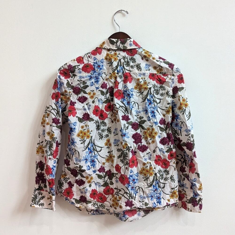 Talbots Button Down Shirt Women's Sz 2P AOP Floral - Picture 2 of 8